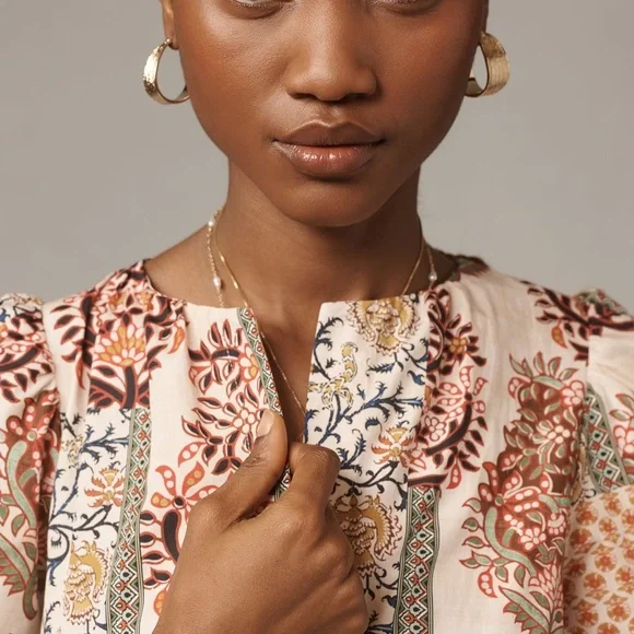 Anthropologie Somerset Poplin Romper in Orange - Picture 2 of 9